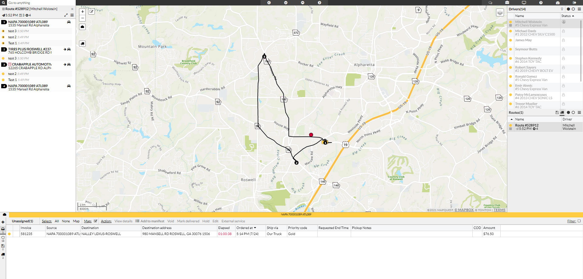 Step 4. See route status in real time with GPS tracking.